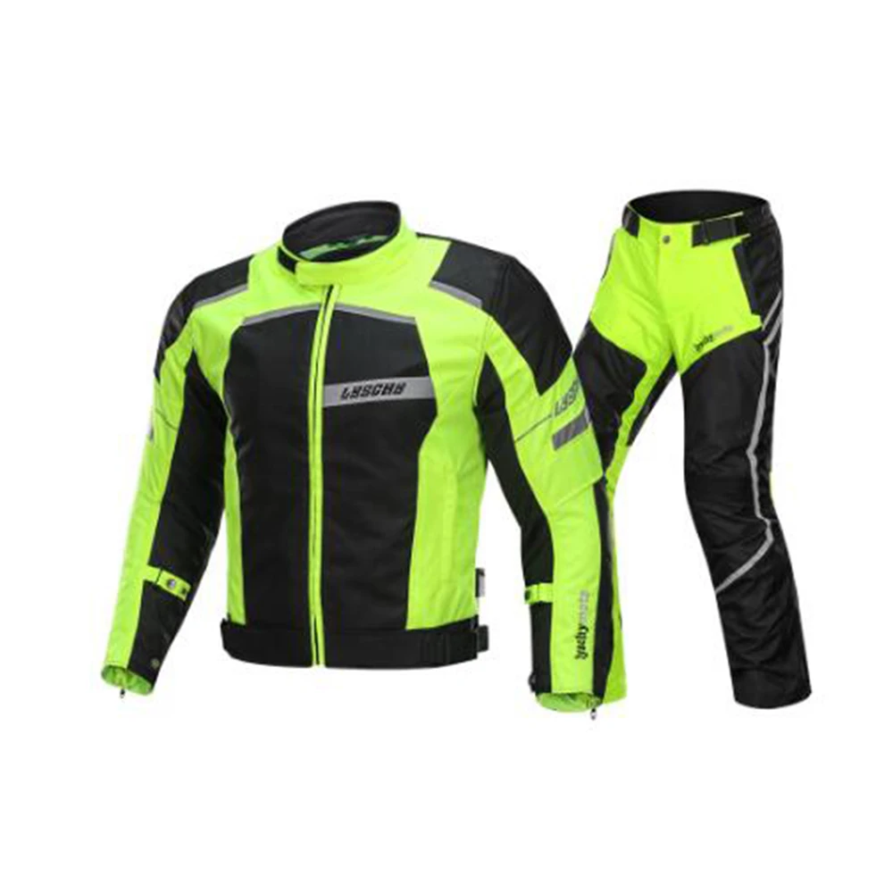 

LYSCHY Motorcycle Jacket Riding Summer Winter Detechable Waterproof Breathable Mesh Jacket Moto Pants Suit Moto Protective Gear