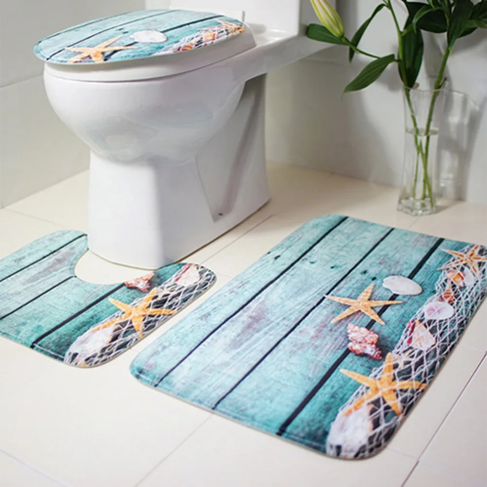 3pcs Bathroom Carpet Blue Shark Pedestal Rug Household Bathroom Non-slip Mat Lid Toilet Covers Bathroom Accessories Bath Mat Set 3pcs Bathroom Carpet Blue Shark Pedestal Rug Household Bathroom Non-slip Mat Lid Toilet Covers Bathroom Accessories Bath Mat Set