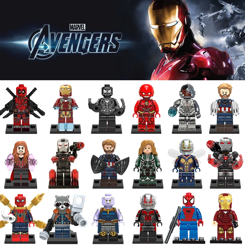 

Legoingly Superhero Avenger Aquaman Ultimate Batman Spiderman Wonder Woman iron man mini building blocks Gifts for Children toy