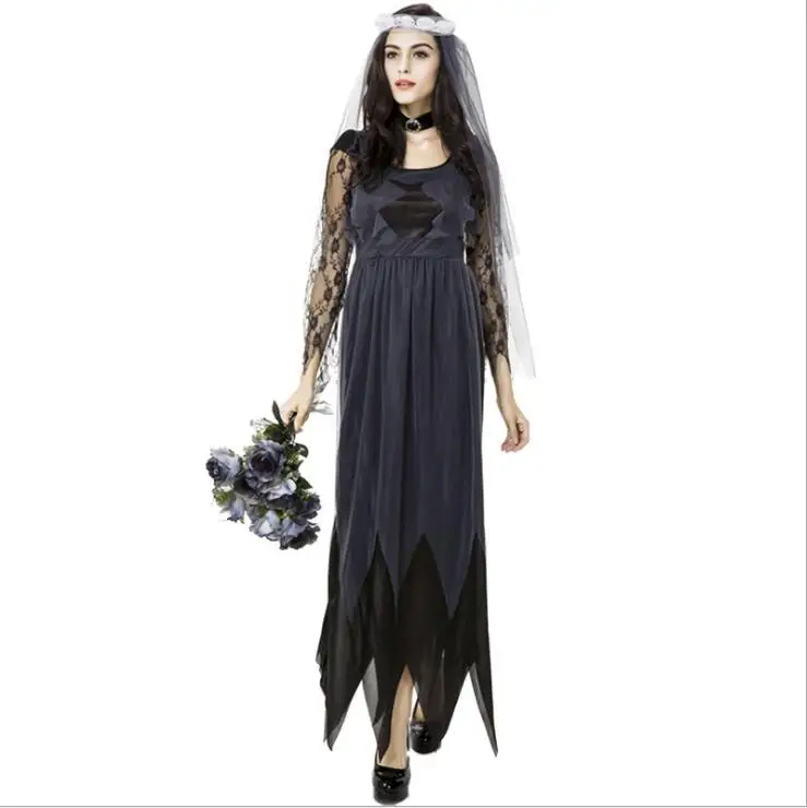 Onorevoli gotico sposa fantasma Costume Cadavere Halloween Zombie Wedding  Costume Abbigliamento e accessori per carnevale e teatro Moda WC6201182