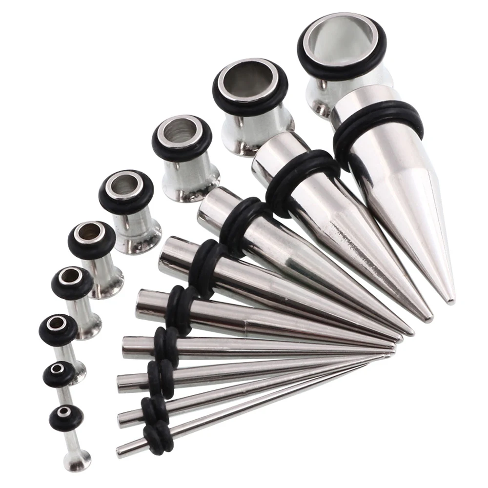 4 6 3 2.5 5 Ear Stretching Tunnel Taper Set Stainless Steel 1.6 8 /& 10 2