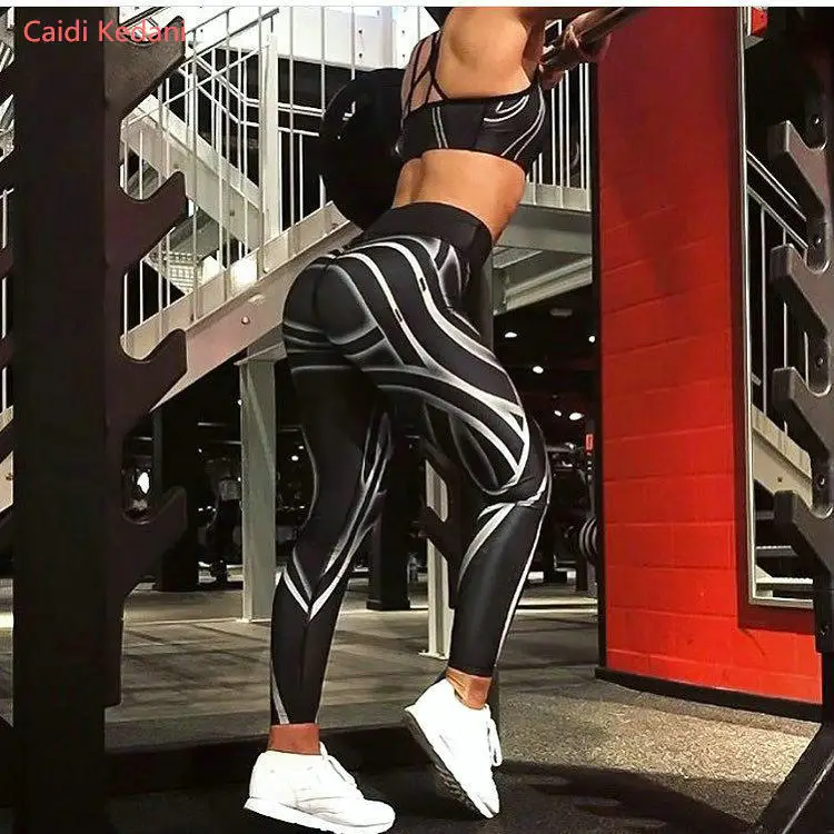 Женские спортивные брюки Капри Caidi Kedani стрейч для фитнеса 2019|Легинсы| |