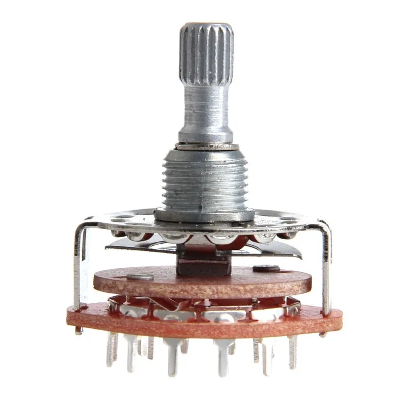 Shaft 6mm Panel Mount 2Wafers Rotary Switch Band Selector 1/2/3/4 Pole