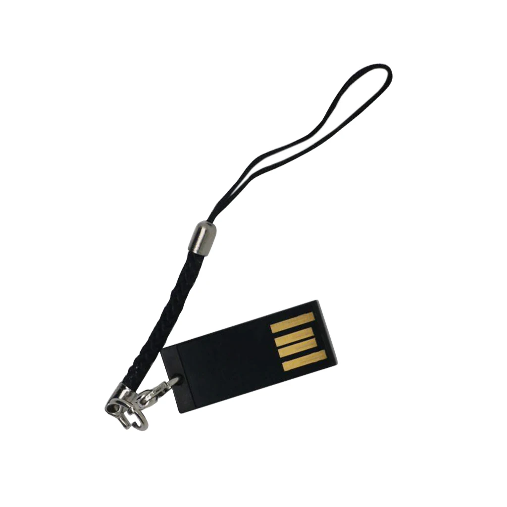 2Pcs Storage USB Flash Drive Memory Stick Mini Pen Drive Pendant  Black 32GB