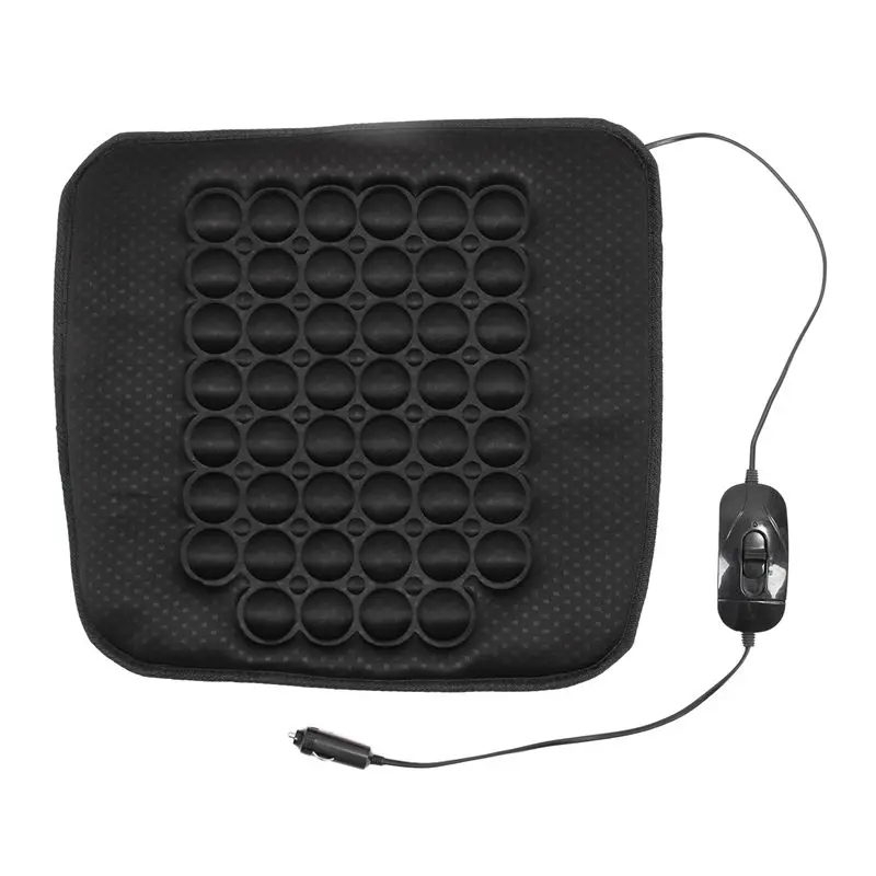 

Car Heated Seat Cushion Hot Cover Auto 12V Heat Heater Warmer Pad-winter Black