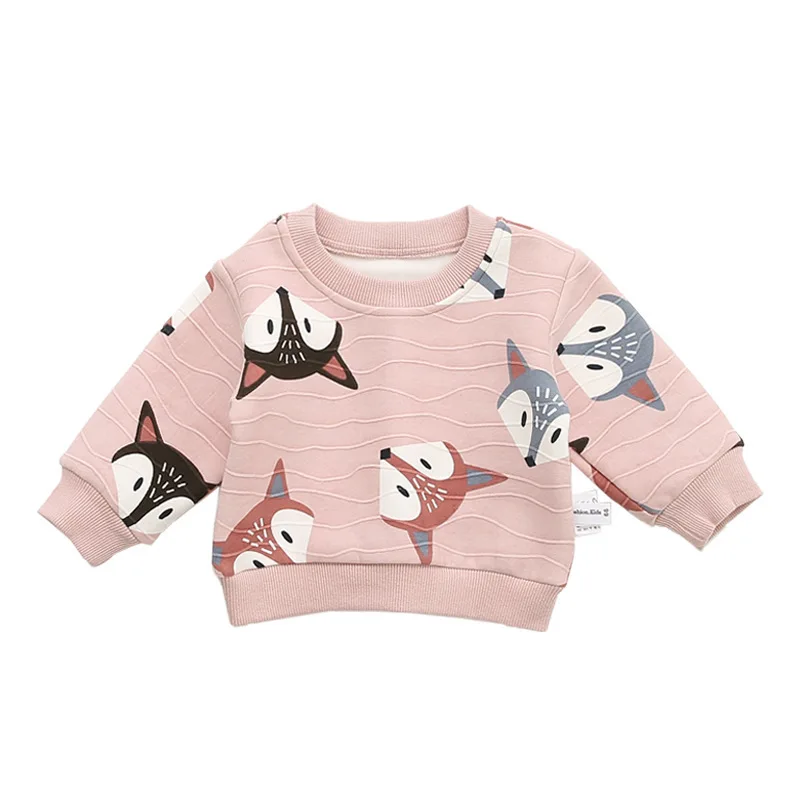 

Winter Children Blouse Long Sleeve Boys Girls Shirts Baby T-shirt Fleece Infant Tops Toddler Sweatshirt Baby Clothing