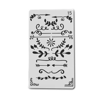 

17.8x10.4cm Hollow DIY Journal Stencil Plastic Stencils Journal/Notebook/Diary/Scrapbook School Stationery Office Supplie