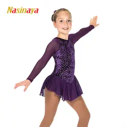 Nasinaya фигурное катание платье Индивидуальные соревнования Катание на коньках юбка для девочки женщины дети Patinaje гимнастика выступление 257