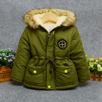 

3 years old boy cotton coat 4 baby long section 5 winter thickening plus velvet jacket 6 children's clothing 2018 new children
