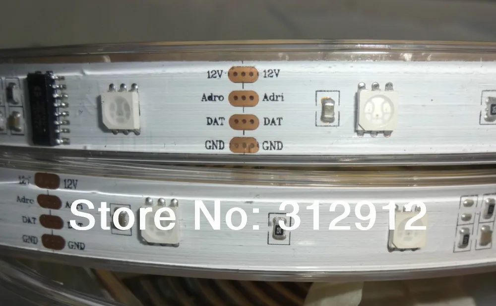 DC12V DMX512 (DMX512AP) светодиодная Пиксельная лента 30 шт. светодиодный RGB LED s/m10