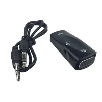 Hot 1080p HDMI to VGA Converter Female to Female Raspberry pi 2 HDMI to VGA with Audio Cable Male to Female for Xbox 360 for PS3