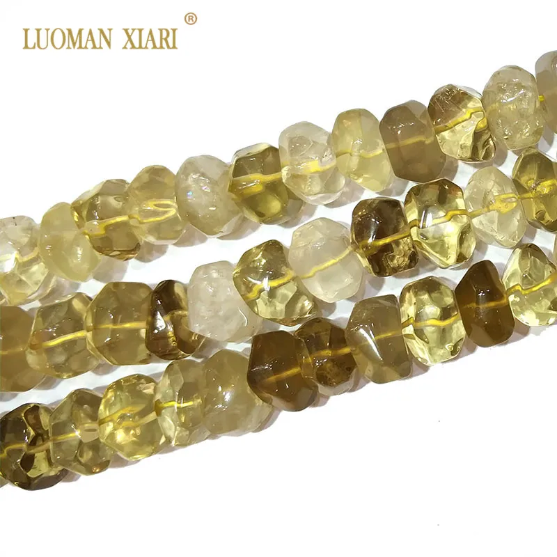 High Quality 100% Natural Lemon Quartz Stone Beads For Jewelry Making DIY Bracelet, Necklace Earring Size 9-14 mm Strand 15