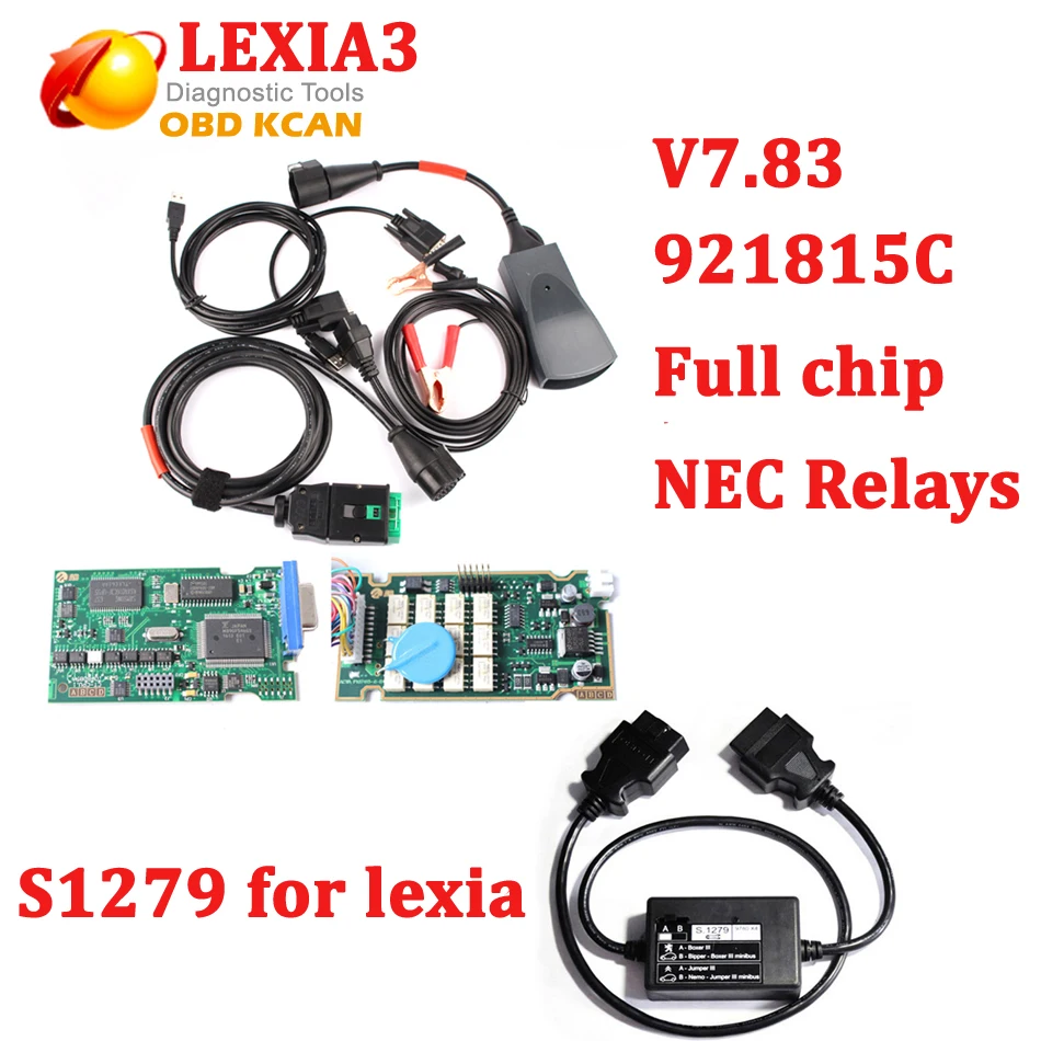 

Lexia3 V48 PP2000 V7.83 diagbox with 921815C firmware for Citroen Peuge0t Diagnostic Tool pp2000 with full chip+ S1279 Cable
