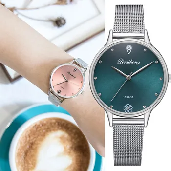 

Luxury women watches Fashion lady watch Watch Stainless Steel Analog Quartz Wristwatch Bracelet reloj de pulsera para mujer#A20