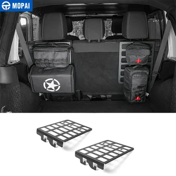 

MOPAI Metal Car Interior Seat Back Backrest Shelf Trunk Rack Luggage Carrier Holder Accessories for Jeep Wrangler JK 2007+