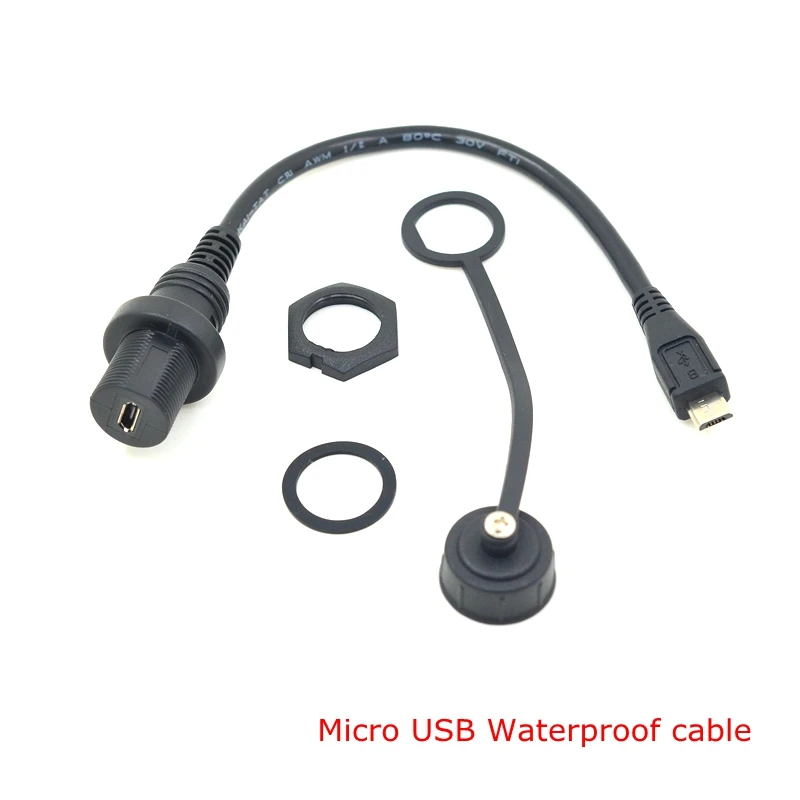 Водонепроницаемый кабель IP67 Micro USB 2 0 5pin IP 67 штекер гнездо водостойкий 15 см 1 м|usb