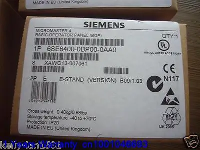 

DHL/EUB 2pcs Good quality BOP 6SE6400-0BP00-0AA0 6SE64000BP000AA0 NEW 15-18