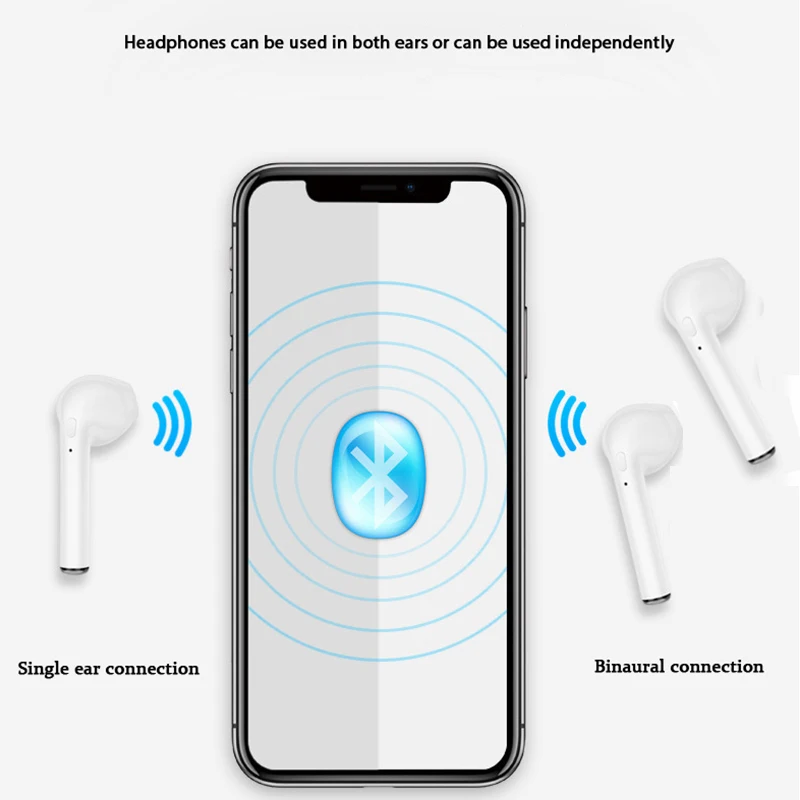 2 шт. Bluetooth наушники для samsung Galaxy J6 J4 J7 J3 J5 J2 A9 A8 A6 A4 S10 S9 S8 всех телефонов Беспроводной наушники с микрофоном близнецы