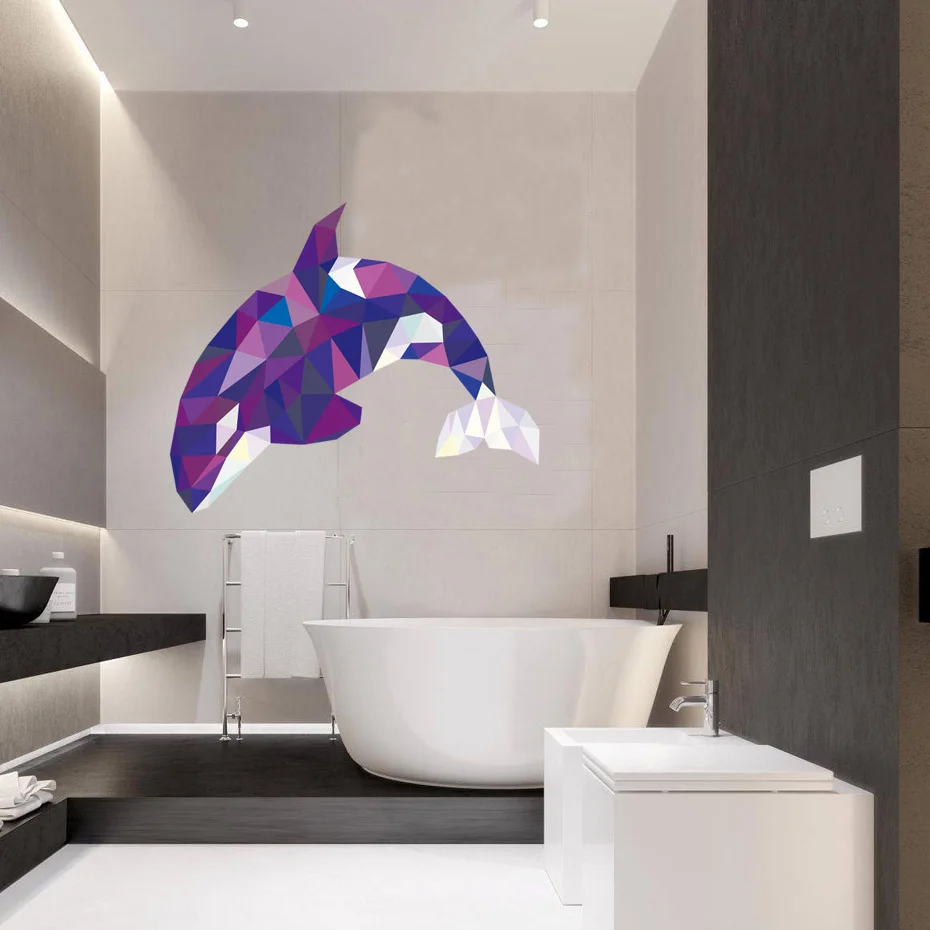 

3d Swimming Shark Wall Stickers For Kids Rooms Sharks Fish Cartoon Animal Decals Mural For Shower Room Kids Bedroom