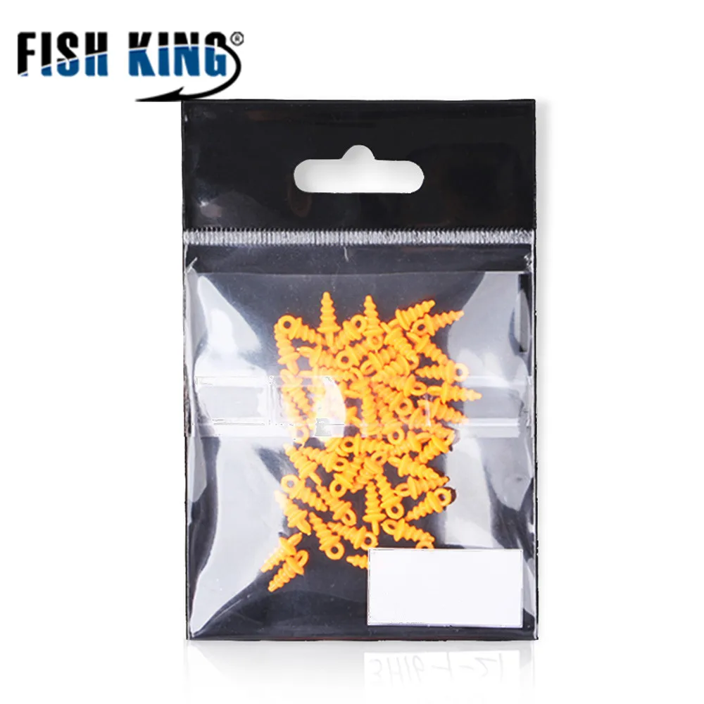 FISH KING рыболовные крючки пластиковые винты Фидер для карпа компоненты 50 шт./лот приманки снасти для рыбалки приманки пробки Рыболовные снасти 630