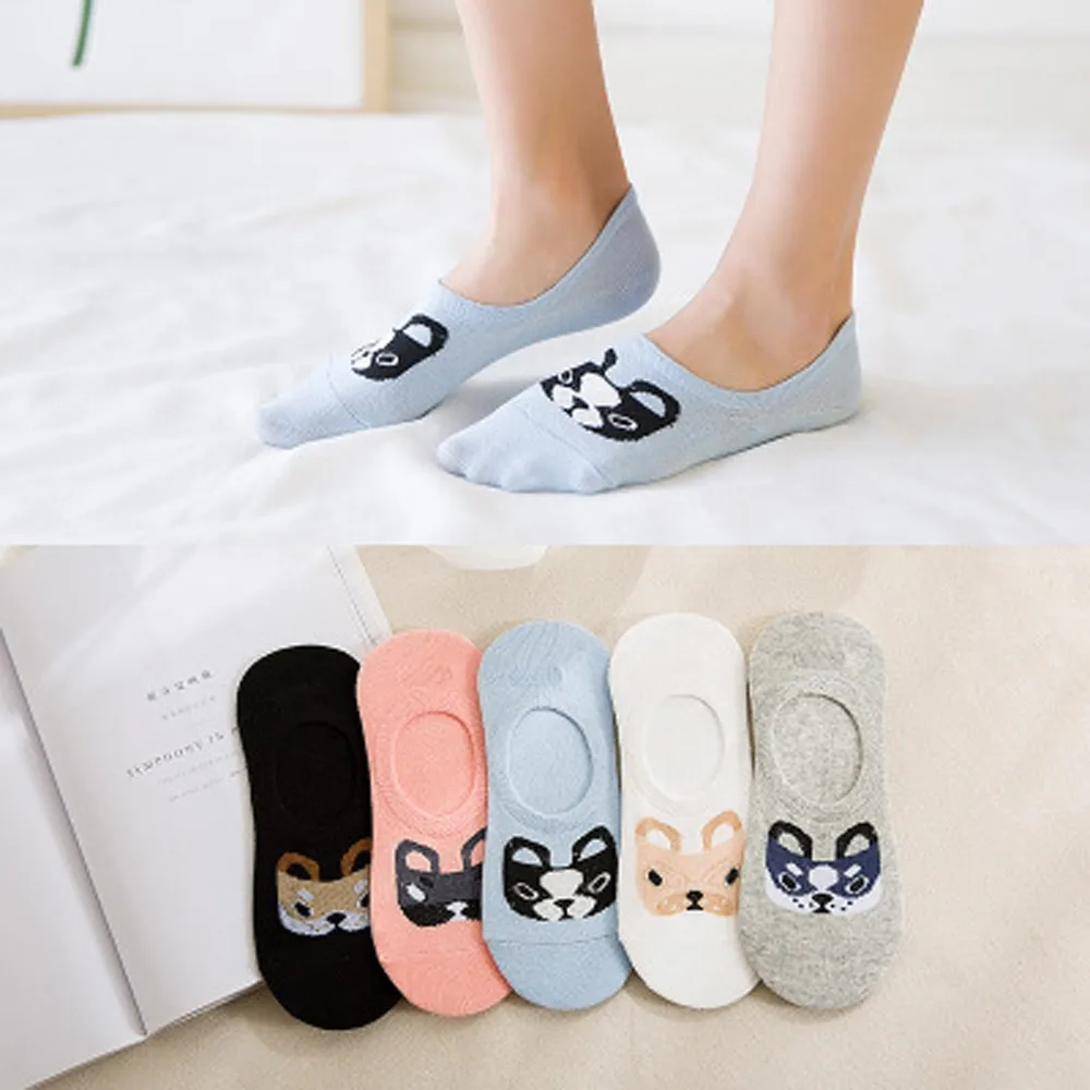 Для женщин носки Повседневное работы Бизнес хлопок Пёс из мультфильма модные носки удобные носки до лодыжки Harajuku носки горячая распродажа