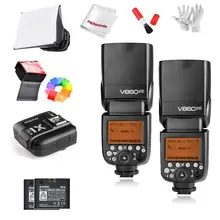 2 шт. Godox Ving V860IIC 2,4G GN60 E-TTL вспышка для фотокамер Speedlite HSS 1/8000 s литий-ионным Батарея Камера Вспышка Speedlite 1,5 S время перезарядки CD50