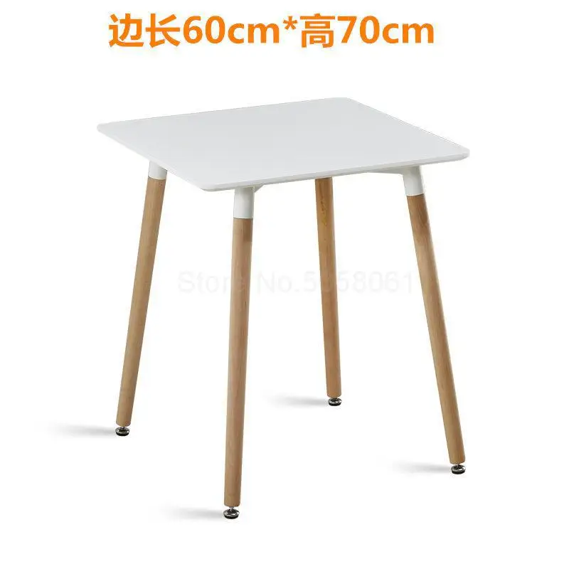 Nordic table small square table small apartment table simple solid wood casual coffee table and chairs combination - Цвет: 60x70cm  1