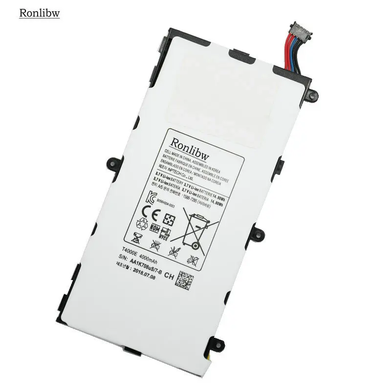Сменный аккумулятор Ronlibw T4000E 4000 мА/ч для Samsung Galaxy Tab Tablet 3 7 0 T211 P3210 P3200 T210 T215 T210R SM-T210R
