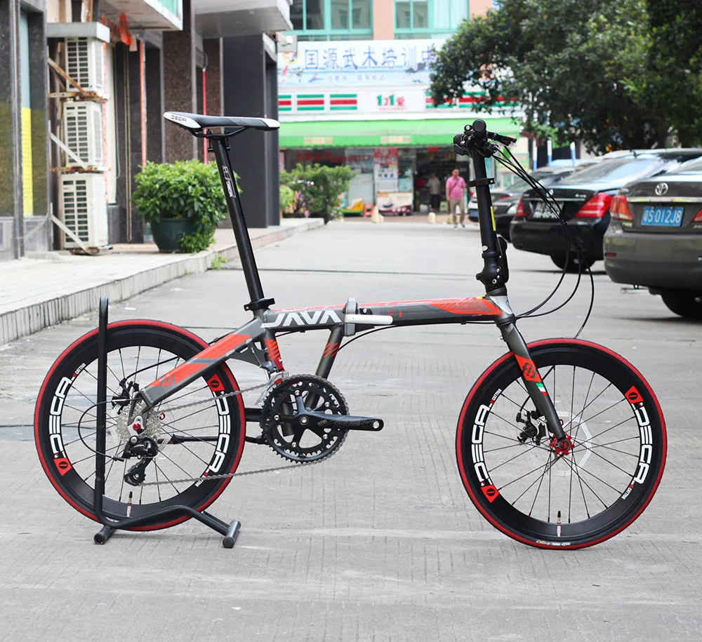 JAVA FIT алюминиевый взрослый складной велосипед 2" 451 колеса 18 скоростей дисковый тормоз складной Uniex высококачественный городской велосипед