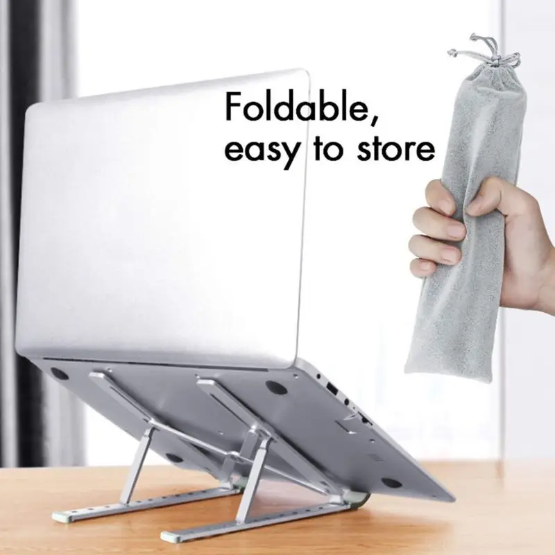 

Universal Aluminum Alloy Portable Folding Stand Bracket Holder Mount for PC Computer Notebook Laptop Accessories