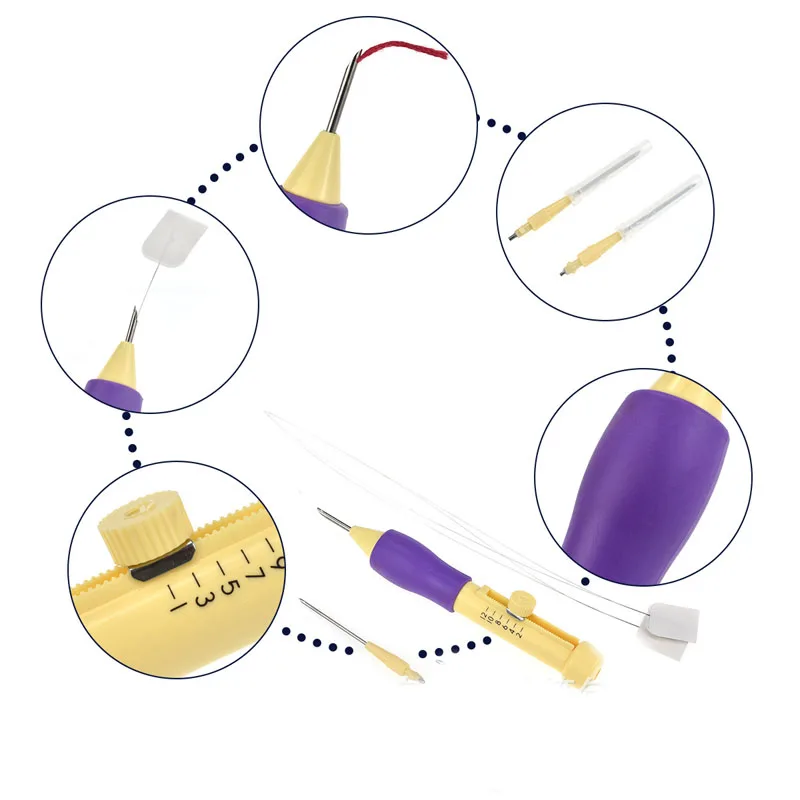 Волшебная ручка для вышивки, набор крючков, игла для вязания, крючок для вышивки крестиком, инструмент для рукоделия с нитевдевателем, иглы