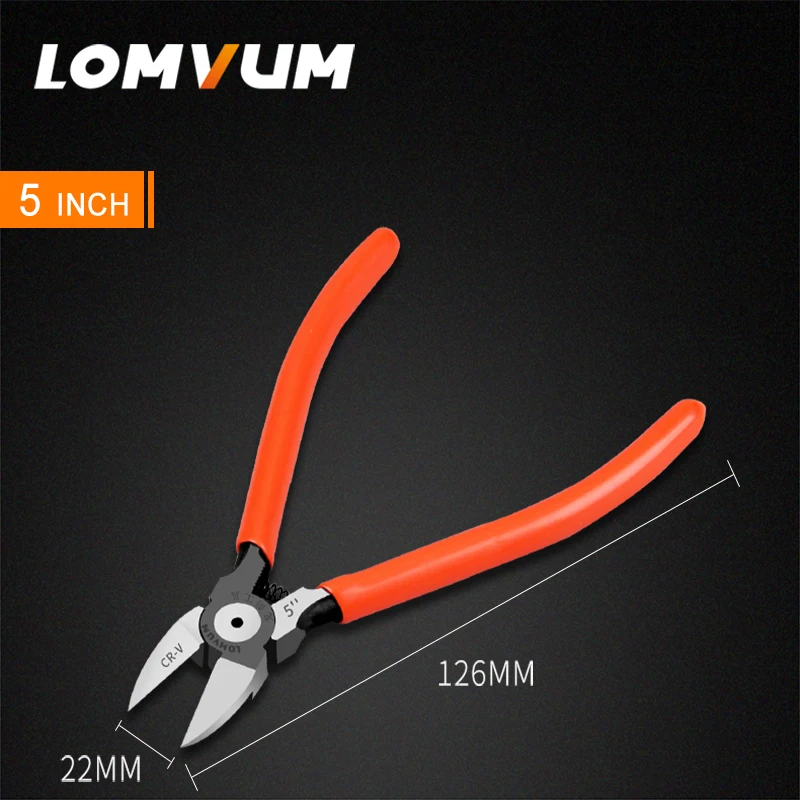 LOMVUM многофункциональные ножницы для резки кабеля из металлической проволоки 5 дюймов 6 дюймов пластиковые ножницы Портативные Промышленные Ножницы CR-V зажим