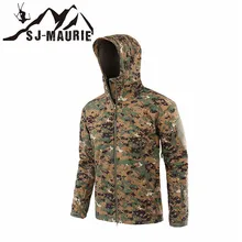 SJ-Maurie наружное тактическое камуфляжное мягкое непродуваемое охотничьи куртки рыбацкий трекинговый флис Мужское пальто армейская военная куртка
