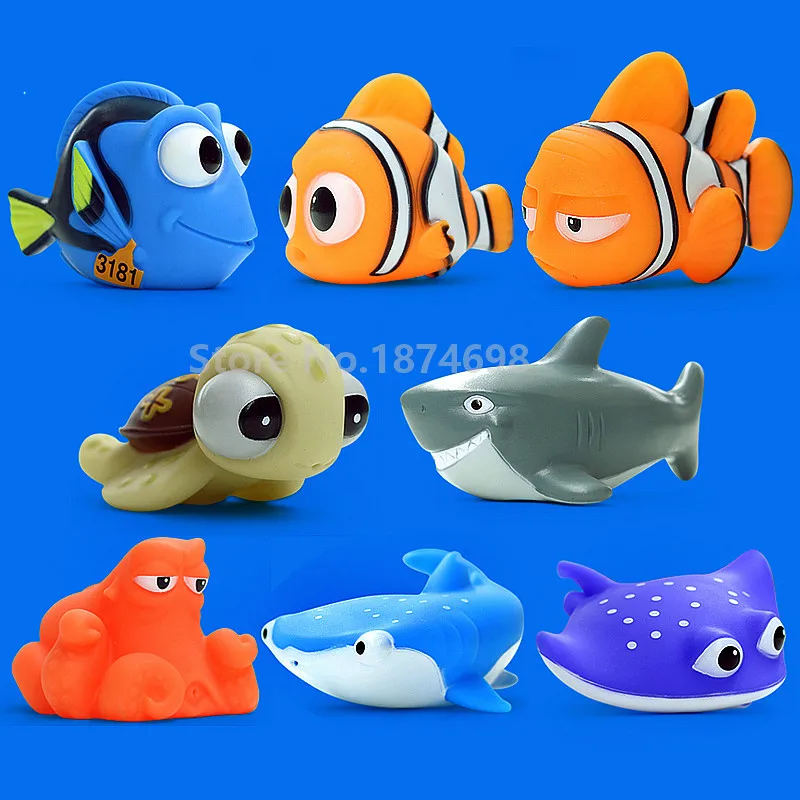 Clownfis & Fish Friends Marlin Fluke Hank Octopus Destiny разбрызгивающая черепаха Брюс Акула брызговик