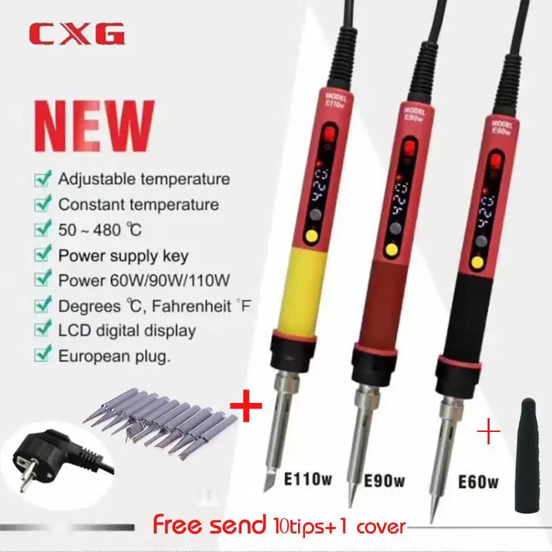 Новинка 110 В/220 В ЕС/США ROHS CXG E60WT/90WT/110WT ЖК цифровой светодиодный регулируемый