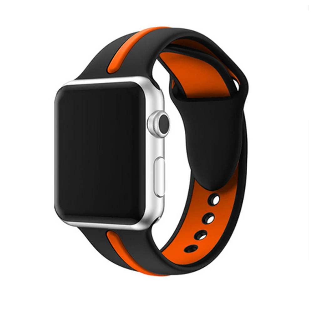 

CRESTED silicone watch strap band for apple watch 3/2/1 42mm/38mm Iwatch bracelet wrist belt rubber replacement watchband