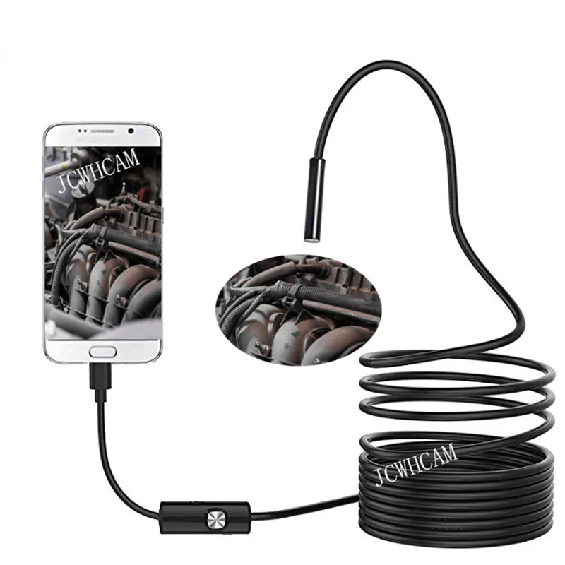 8/7/5.5MM Lens 1M/1.5M/2M/3.5M/5M Hard Cable Android USB Endoscope Camera Led Light Borescopes Camera For PC Android Phone
