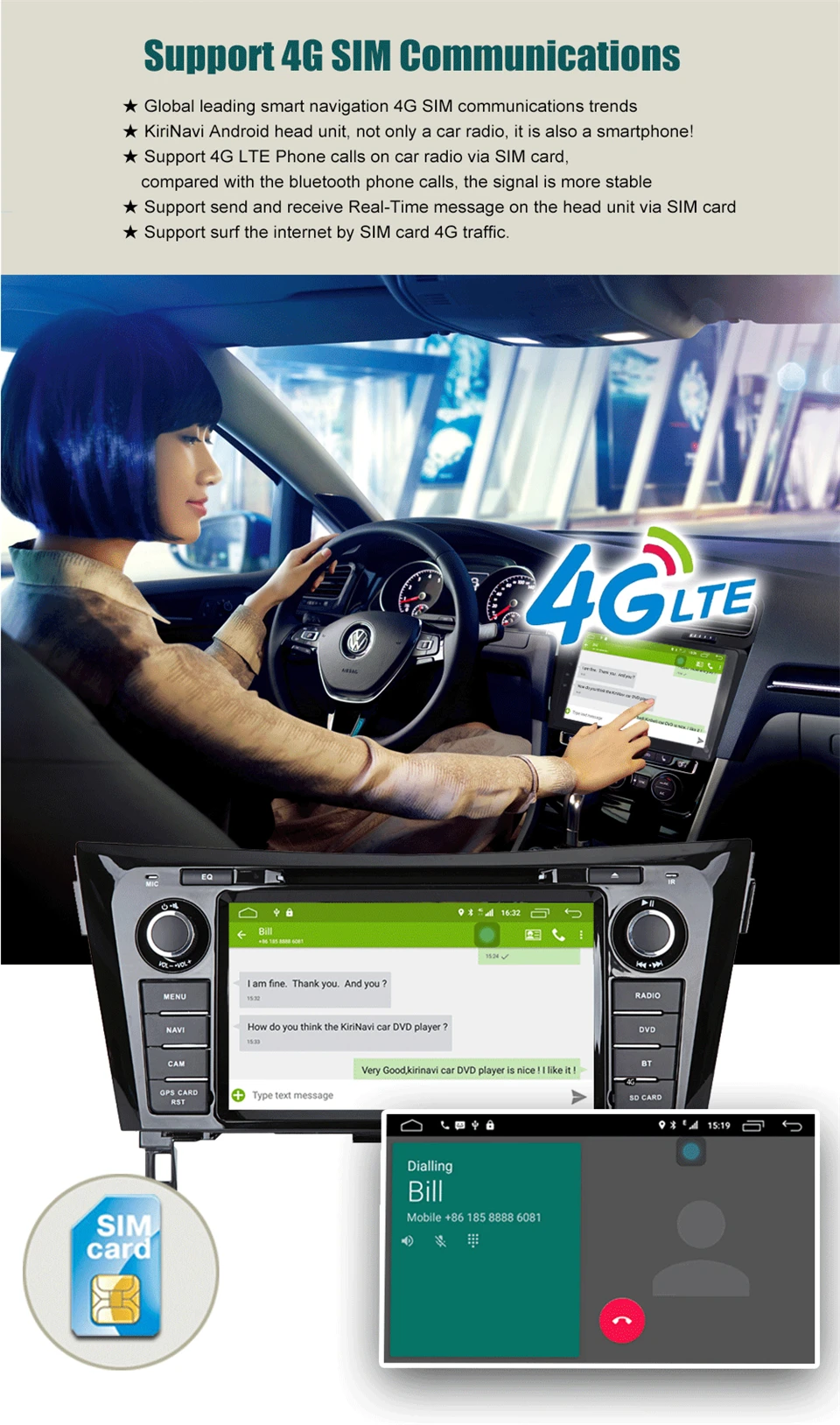 Clearance KiriNavi Octa core 4G LTE android 7 car gps navigation for Nissan Xtrail Qashqai radio mp3 2013 - 2017 support 4K Video 4G 3