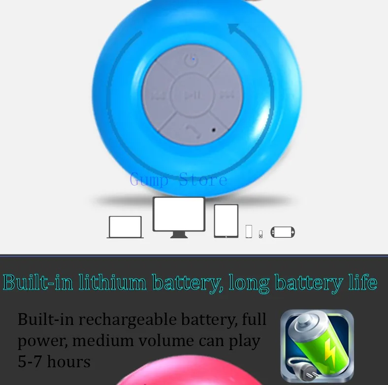 Красочные мини Bluetooth водонепроницаемый динамик портативный сабвуфер душ Саундбар беспроводной приемник открытый HIFI bluetooth колонки