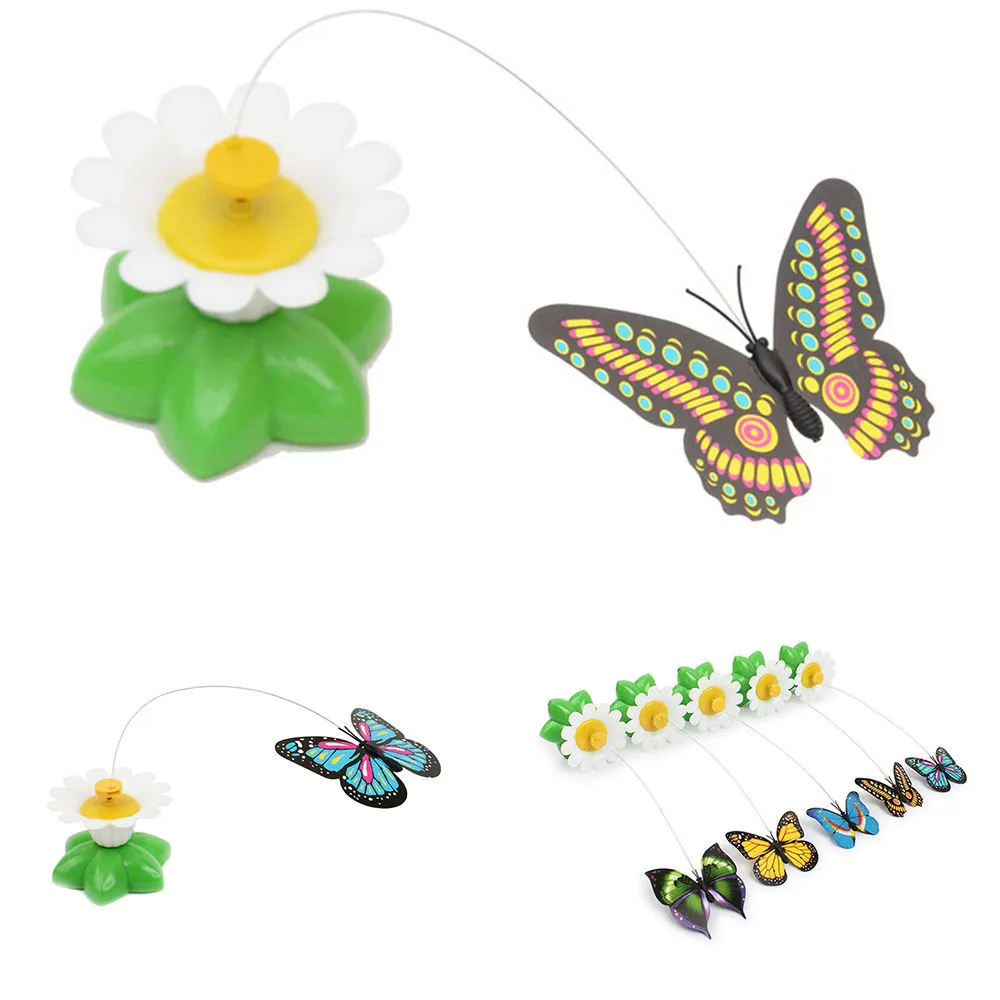 

Funny Pet Cat Kitten Toys Electric Rotating Butterfly Rod Cat Teaser Play Toy Education Toy Baby Toys & Games Children