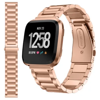 

Stainless Steel Watch Strap For Fitbit Versa Band Screwless Bracelet Replacement Metal Wristbands Accessories For Fitbit Versa