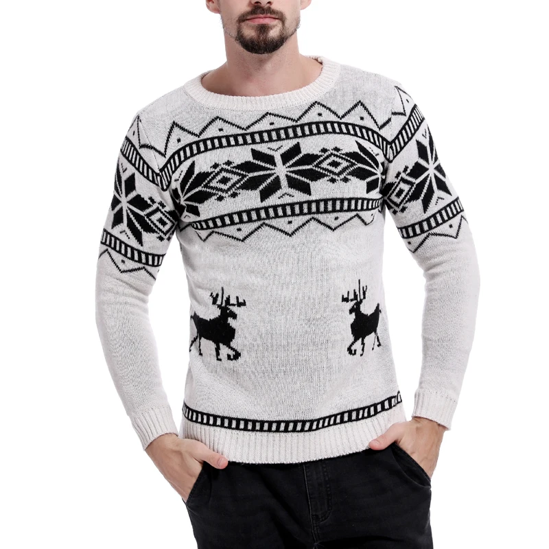 

Fashion Patchwork Print Sweater Men Vintage O-Neck Long Sleeve Pull Homme Slim Knitted Pullover Men Striped Casual Sweater Homme