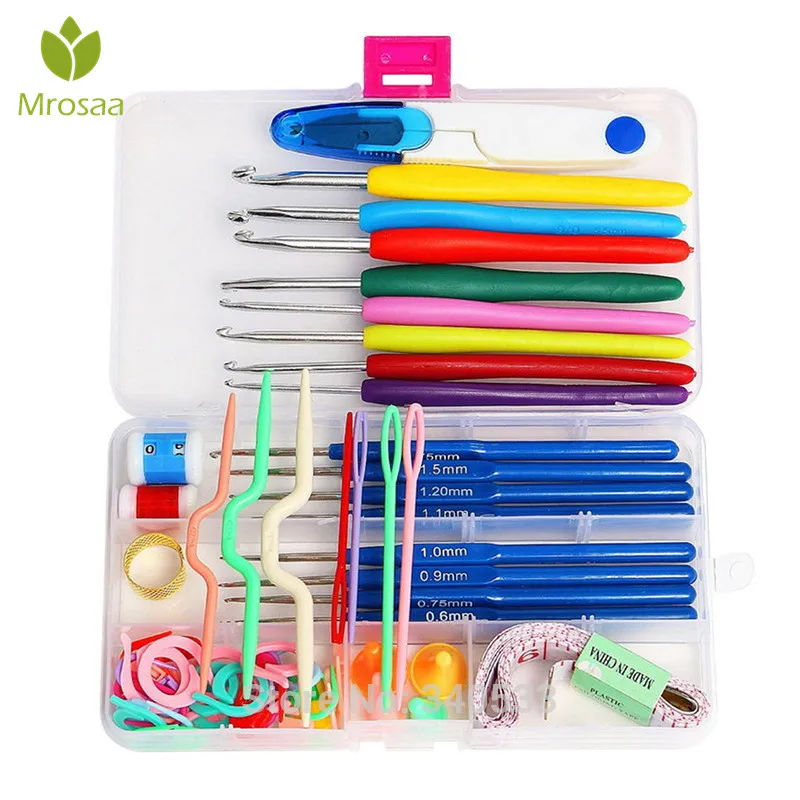 

1 Set Knitting Needle Home DIY Tool Crochet Hook Needles Stitches Weave Craft in Case Sewing Yarn Hook DIY Crafts Home Supplies