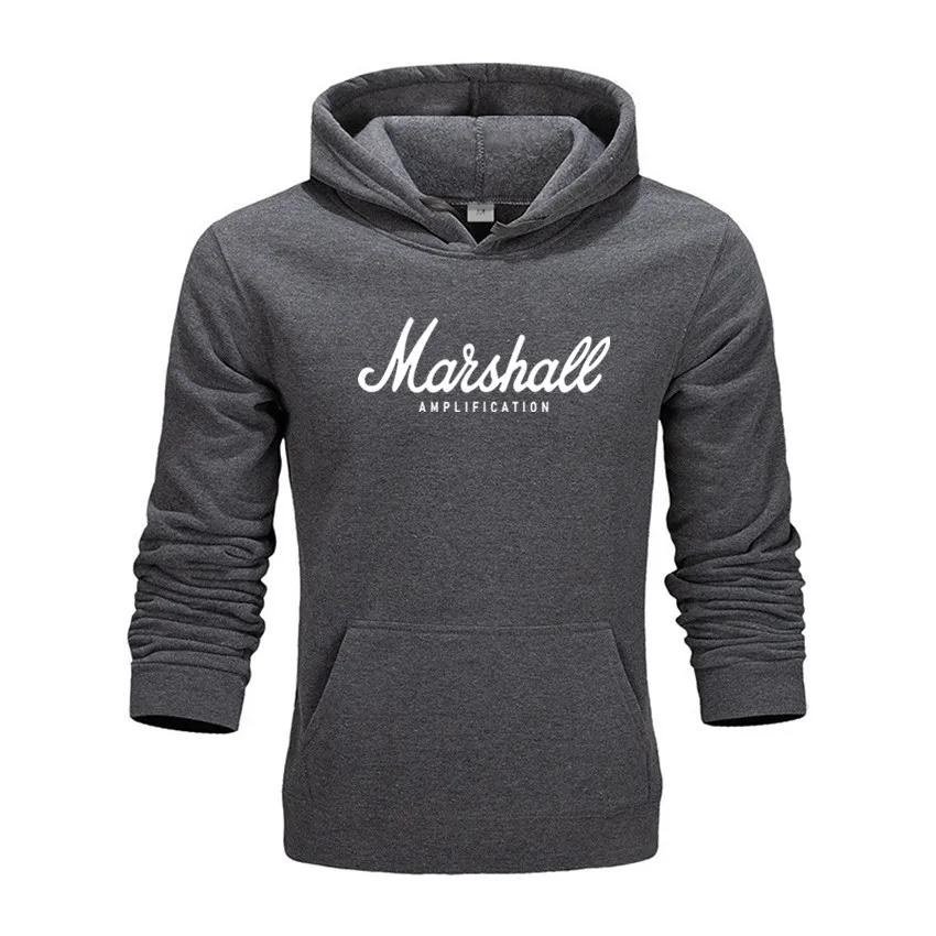 

2019 New Spring Autumn Marshall Hoodie Men Amplification Hoodies Mens Slim Hooded Sweatshirt Hip Hop Brand Streetwear Clothes