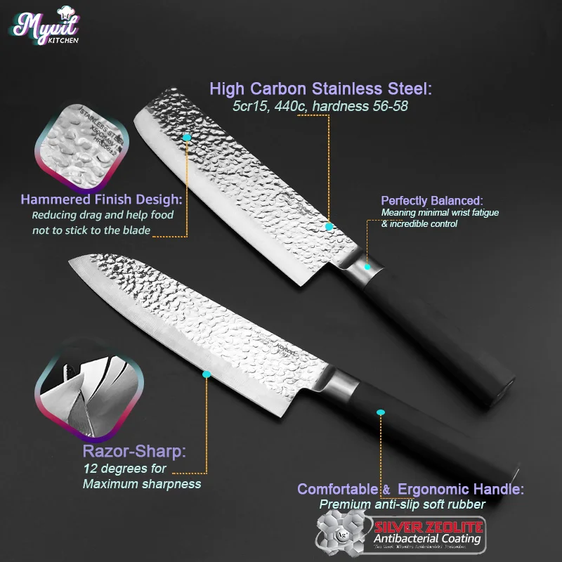 Kitchen Knife 7 Inch Chef Knives Japanese Utility Santoku Knife Meat Cleaver 50Cr15 420 High Carbon Stainless Steel dropshipping Kitchen Knife 7 Inch Chef Knives Japanese Utility Santoku Knife Meat Cleaver 50Cr15 420 High Carbon Stainless Steel dropshipping