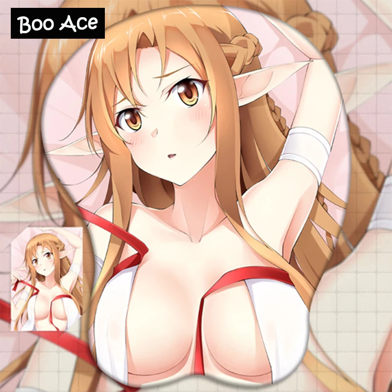 Меч искусство онлайн Asuna аниме 3D Oppai коврик для мыши упор на запястье | Компьютеры