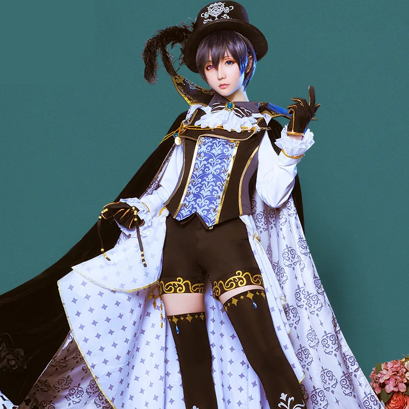 Kuroshitsuji Black Butler Аниме косплей костюмы Ciel Phantomhive женское и мужское вечернее платье