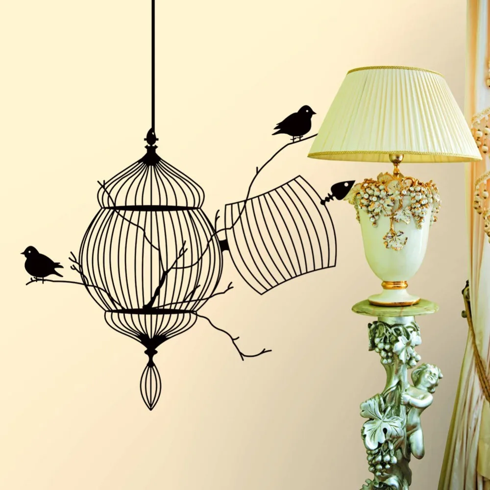 Birds-cage-tree-branch-creative-modern-vinyl-wall-sticker-removable-waterproofing-home-wall-decal-ZY8231 (1)