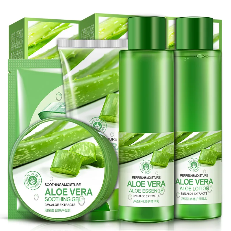 

BIOAQUA Aloe Vera Gel Hydrating Oil Control Acne After Sun Repair Gel Cream No Box Five-piece Cosmetics