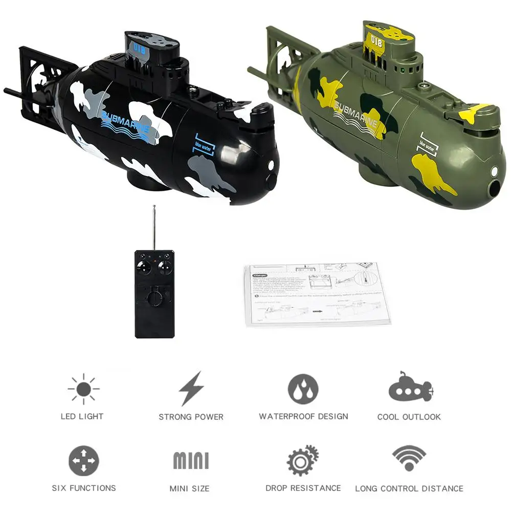 Беспроводная мини радиоуправляемая подводная лодка для дайвинга, плавающая мини-подводная лодка, Детская летняя водяная игрушка, перезаряжаемая игрушка для моделирования с дистанционным управлением